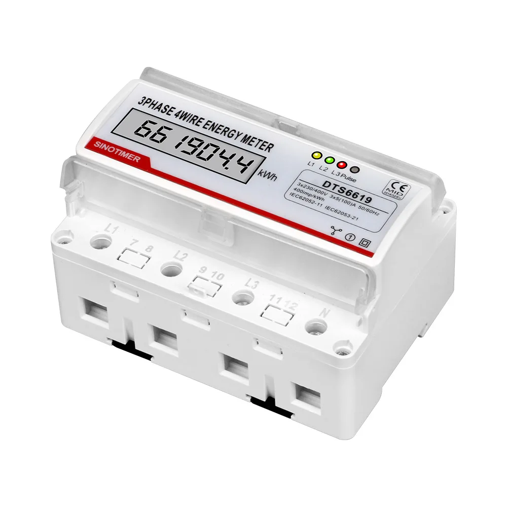 Imagem -05 - Digital Lcd Display Wattmeter Eletrônico Watt Power Energy Medidor Lcd Contador Fase Fios 100a ac 380v Medidor Kwh