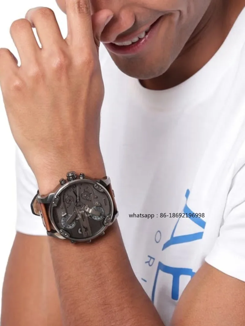 2026 New  Men's Large Dial Cool Fashion Waterproof Multi-time Zone Quartz Watch DZ7413