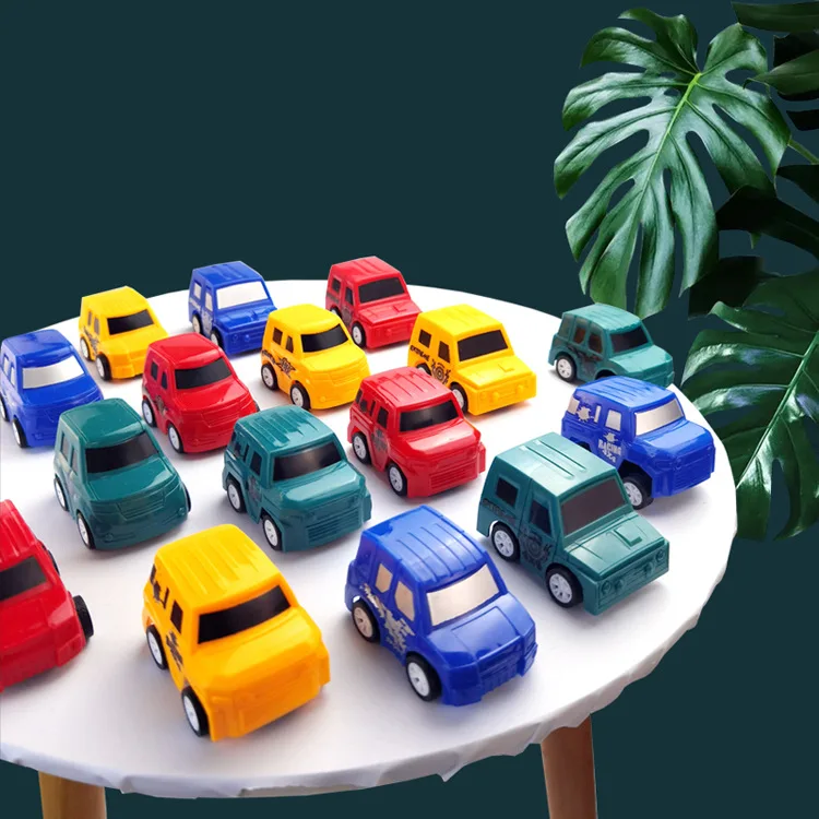 2 Stück neue Kinder Puzzle Spielzeug kreative Kunststoff Mini Süßigkeiten Farbe zurückziehen Auto Spielzeug Modell Trägheit Auto Spielzeug Jungen Geschenke