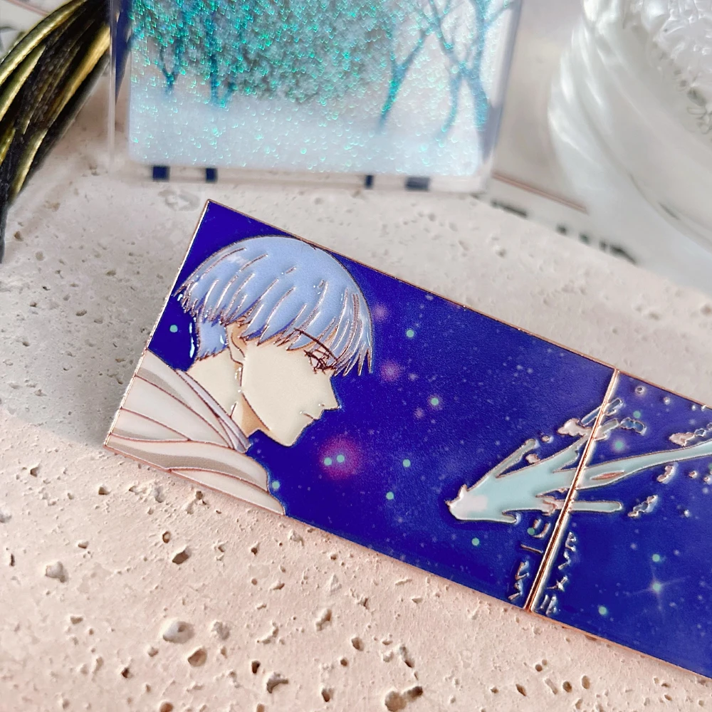 Frieren and Himmel Enamel Brooch Japanese Anime Couple Pin for Boys Girls Backpack Bag Lapel Badge Comic Con Cosplay Gifts