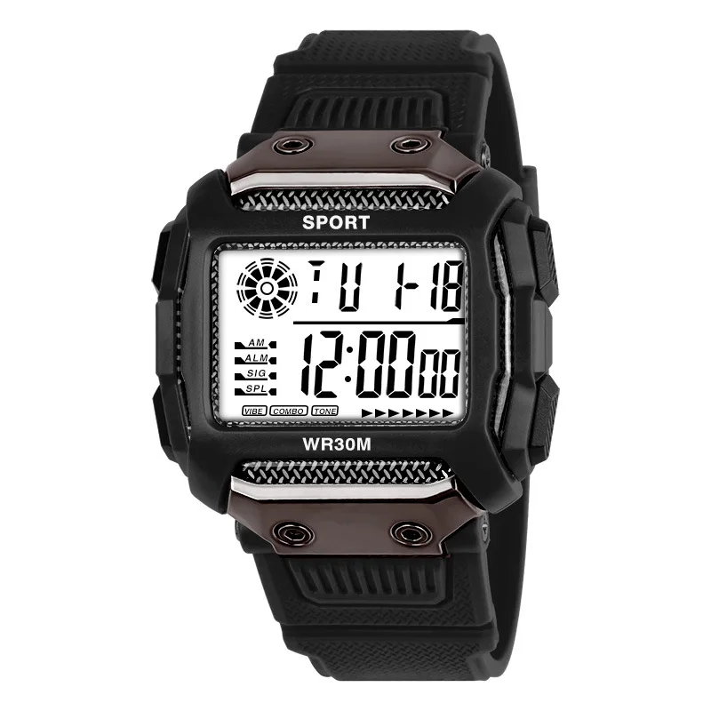 YIKAZE Y11 Men\'s Sports Watches Waterproof Outdoor Digital Men\'s Watches LED Alarm Clock Electronic watches for man Student kids