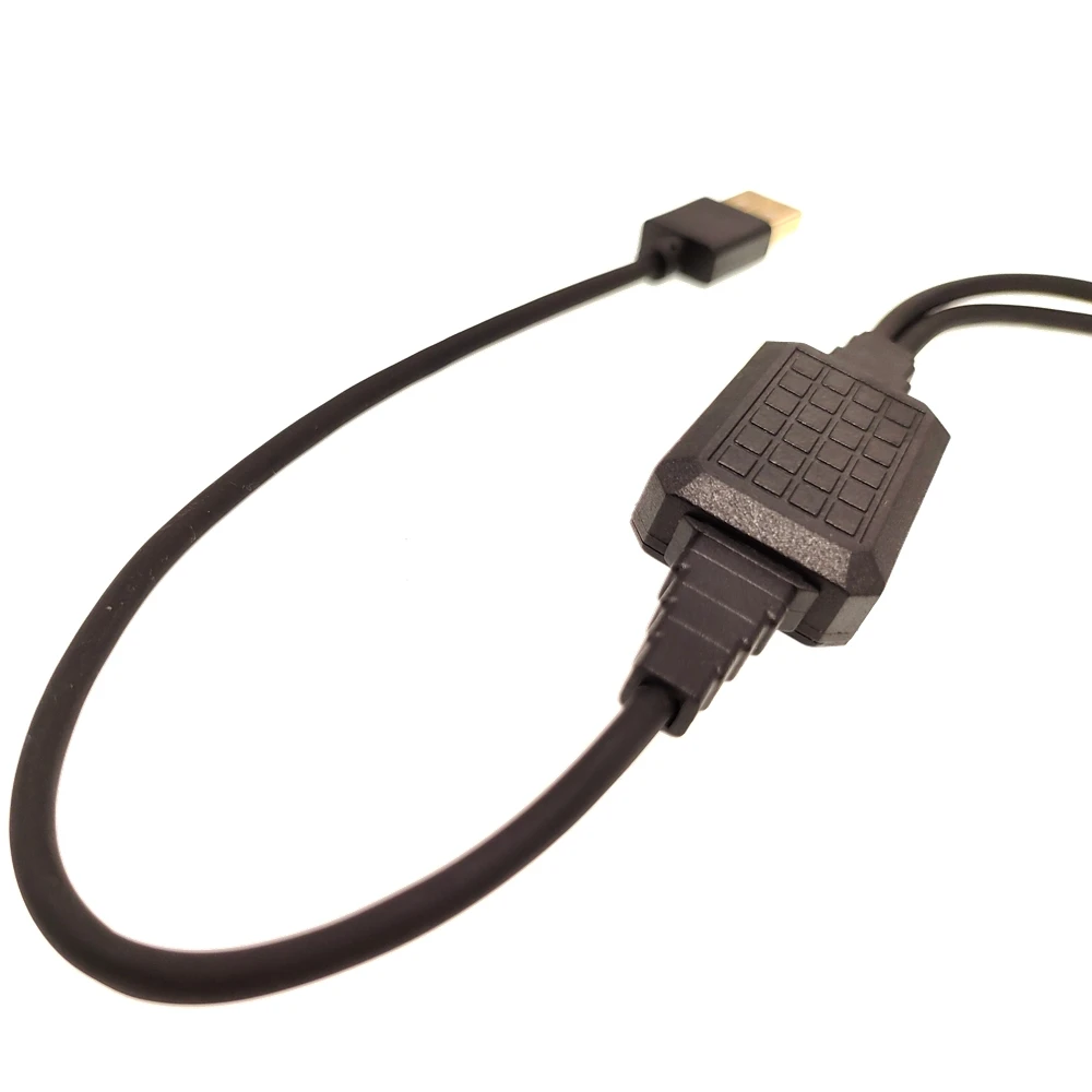 Concentrador de datos USB 2,0 A Dual hembra, Cable divisor, adaptador de corriente de carga USB, extensión de Cable para portátil, 0,5 M, 0,25 M