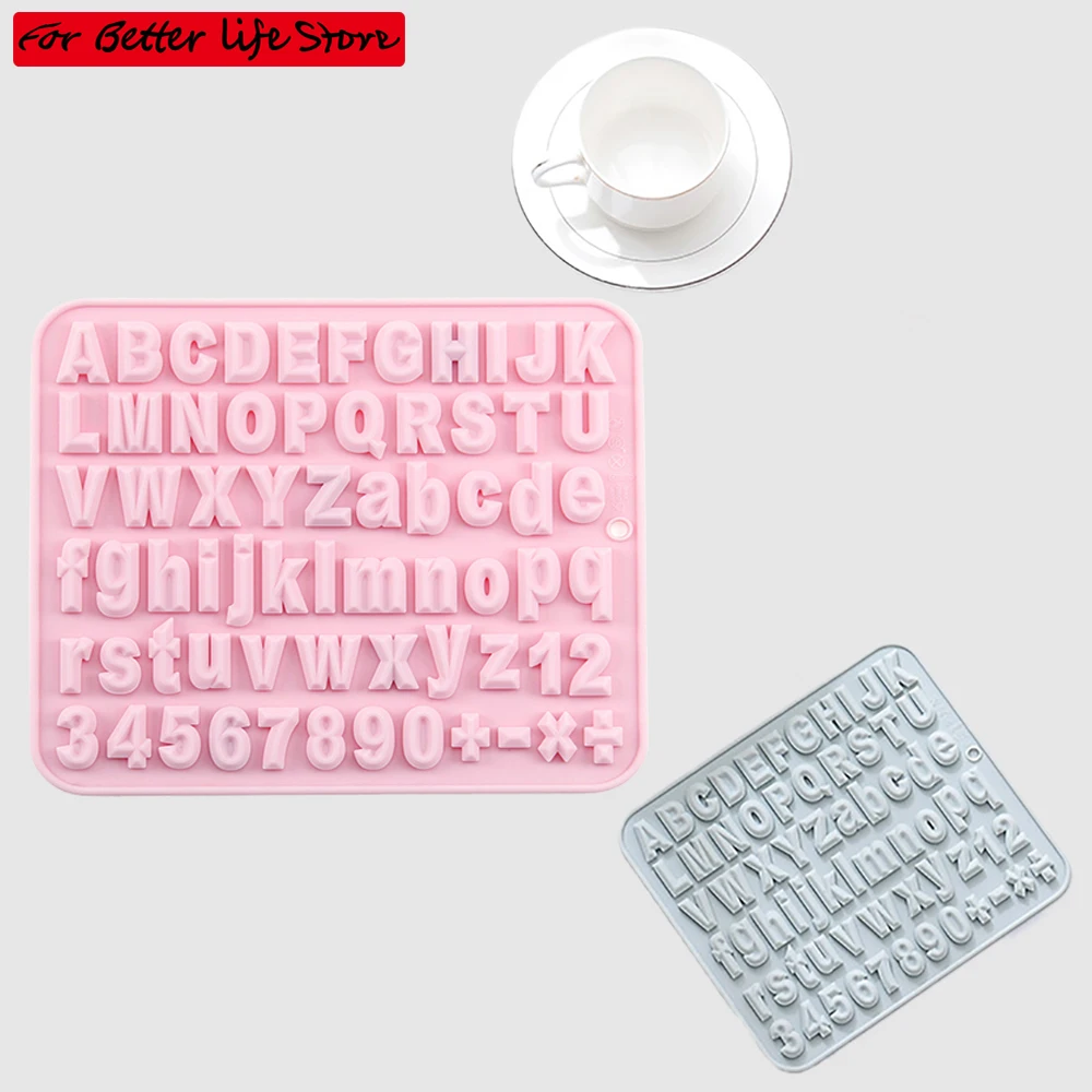 1piece Digital Letter Fondant Chocolate Silicone Mold Clay Cake English Letter Cake Decoration Accessories Baking Cake Tools