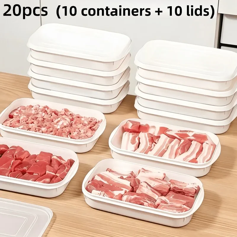 350ml Airtight Food Boxes, Reusable Fridge Organizers for Fruit, Veg Meat Food Storage Containers Kitchen Organizer