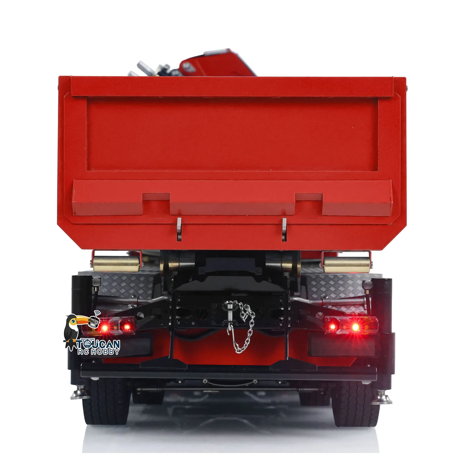 1/14 RC رافعة هيدروليكية شاحنة قلابة 10x10 كامل شاحنة قلابة سيارة المحور الخلفي رفع #3