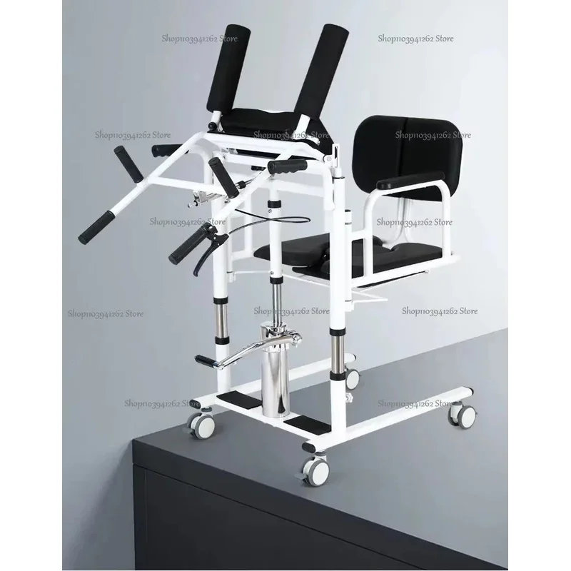 CE MKR Folding Toilet Shower Disabled Hydraulic Elderly Rehabilitation Patient Lift Transfer Chair