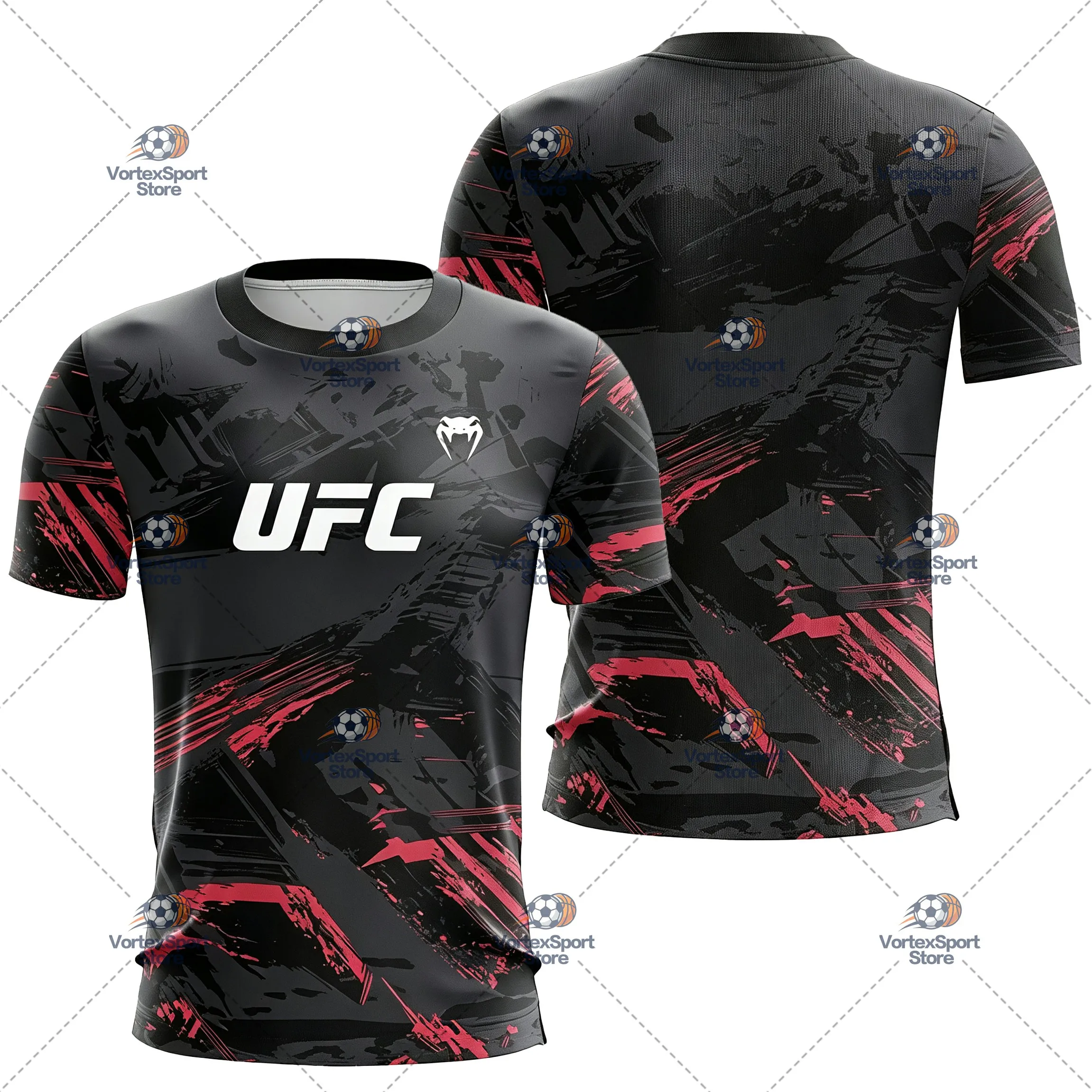 Kinder- und Herren-UFC-Box-T-Shirt, schnelltrocknend, alle Größen, Kurzarm, O-Ausschnitt, Camouflage-Farbe, Boxtraining, Fitness-Jersey – Detail 12