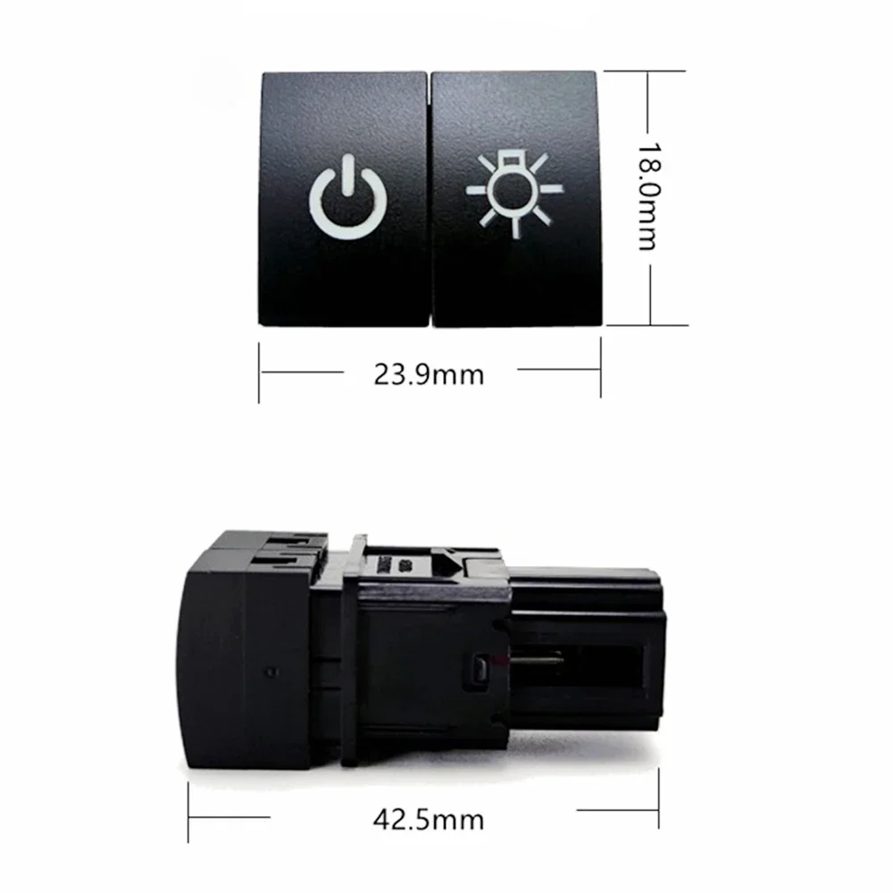Car Dual Key Switch Fog Lights Radar Power LED Recorder Headlight Switch Button Use For Nissan Leaf 18-19 14 New Sylphy