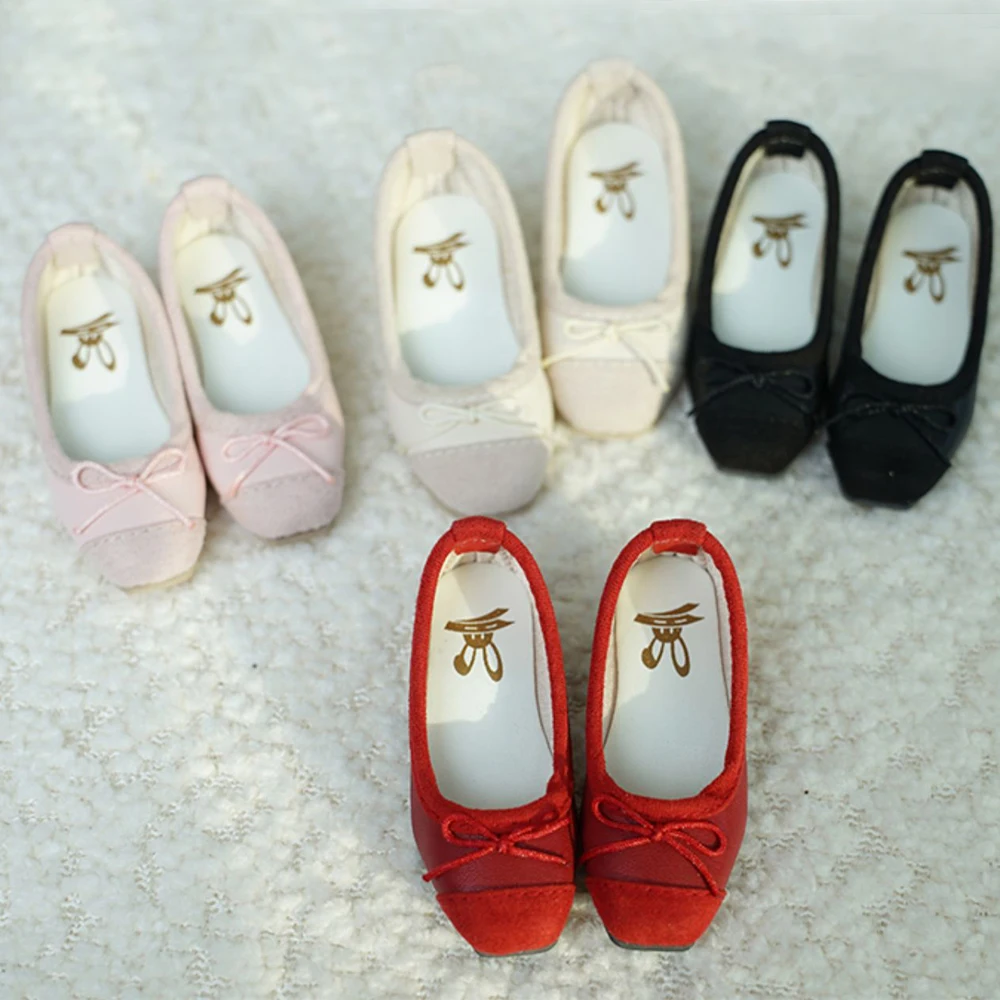 D09-P729 children handmade toy 1/4 MDD Doll MSD DD BJD/SD doll shoes Butterfly knot splicing shallow shoes 1pair