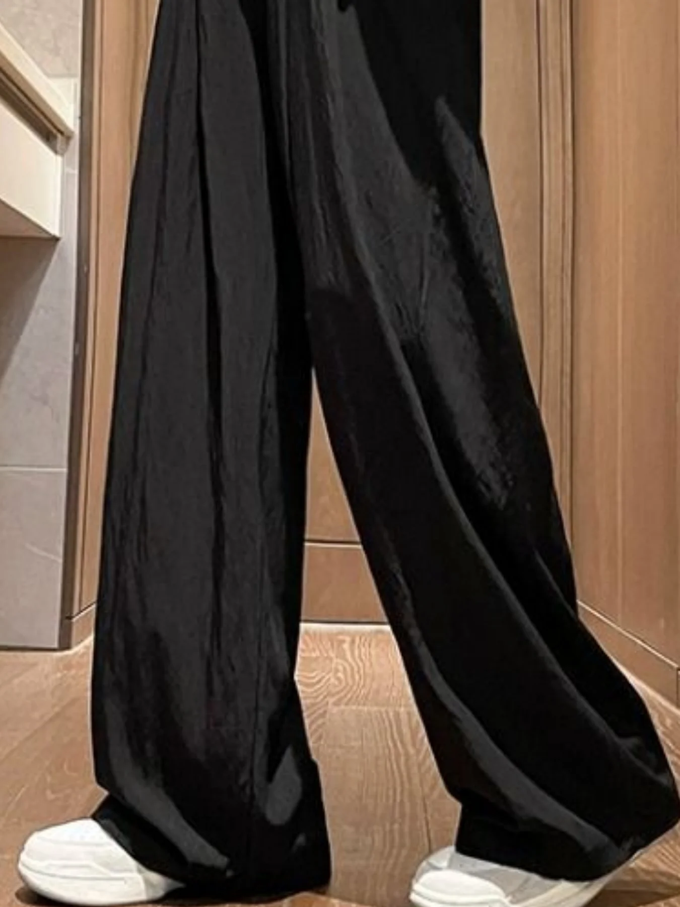 بنطلون نسائي ياباني الطراز جديد وعصري بقصة مستقيمة وواسعة، متعدد الاستخدامات، مناسب للربيع والخريف، تصميم خفيف وفضفاض على طراز ياماموتو