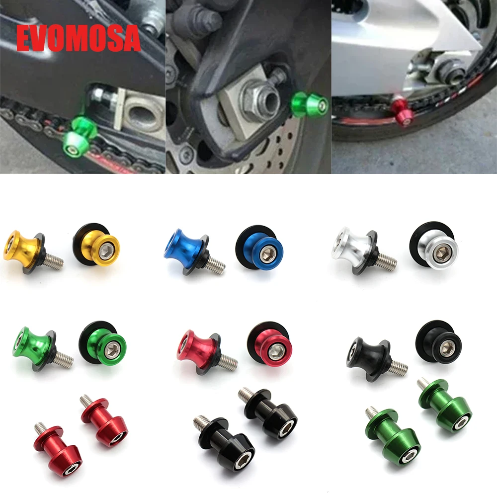 Swingarm Spools M8 Stand Screw For Kawasaki Z400 Z650 RS Z800 Z900 SE Z1000 R/SX Ninja ZX25R ZX4R  ZX4RR ZX6R ZX10R ZX10RR 400