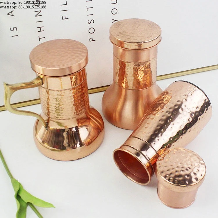 Imported South East Asia pure copper matte with handle tied pot kettle pure handmade retro light luxury decorative pendulum