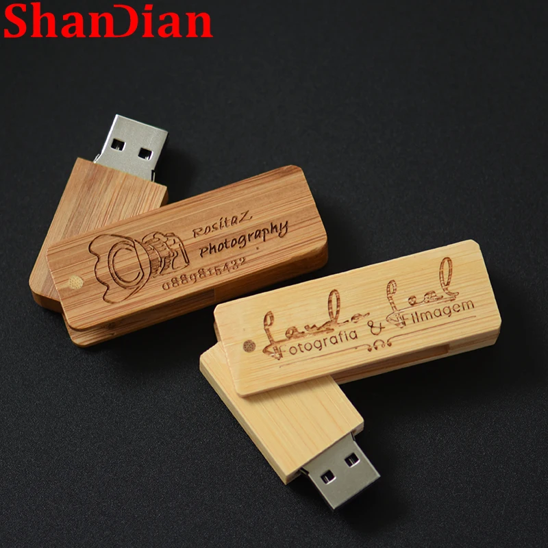 

Free Logo 128GB USB Flash Drive Gift Key Chain Pen drives 64GB Rotatable Memory Stick 32GB Business U Disk 16GB 8GB 4GB Walnut