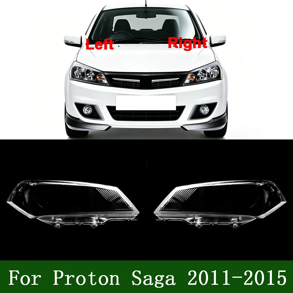 Front Headlight Cover Transparent Lamp Shade Headlamp Shell Lens Plexiglass Replace Original Lampshade For Proton 2011-2015 Saga