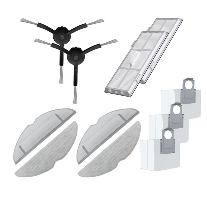 

Caci For Roborock S8 Pro Ultra Accessories Side Brush Filter Mop Cloth Dust Bags S8/S8+ G20 Vacuum Cleaner Spare Parts