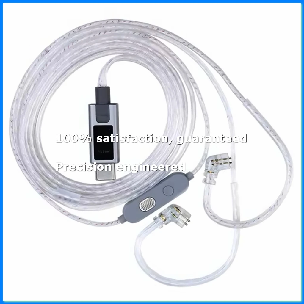 -M2 Dual Mic Silver-Plated Upgrade Cable Type-C for QKZ Castor ZSN ZST EDC PRO ZSN PRO-DTB3