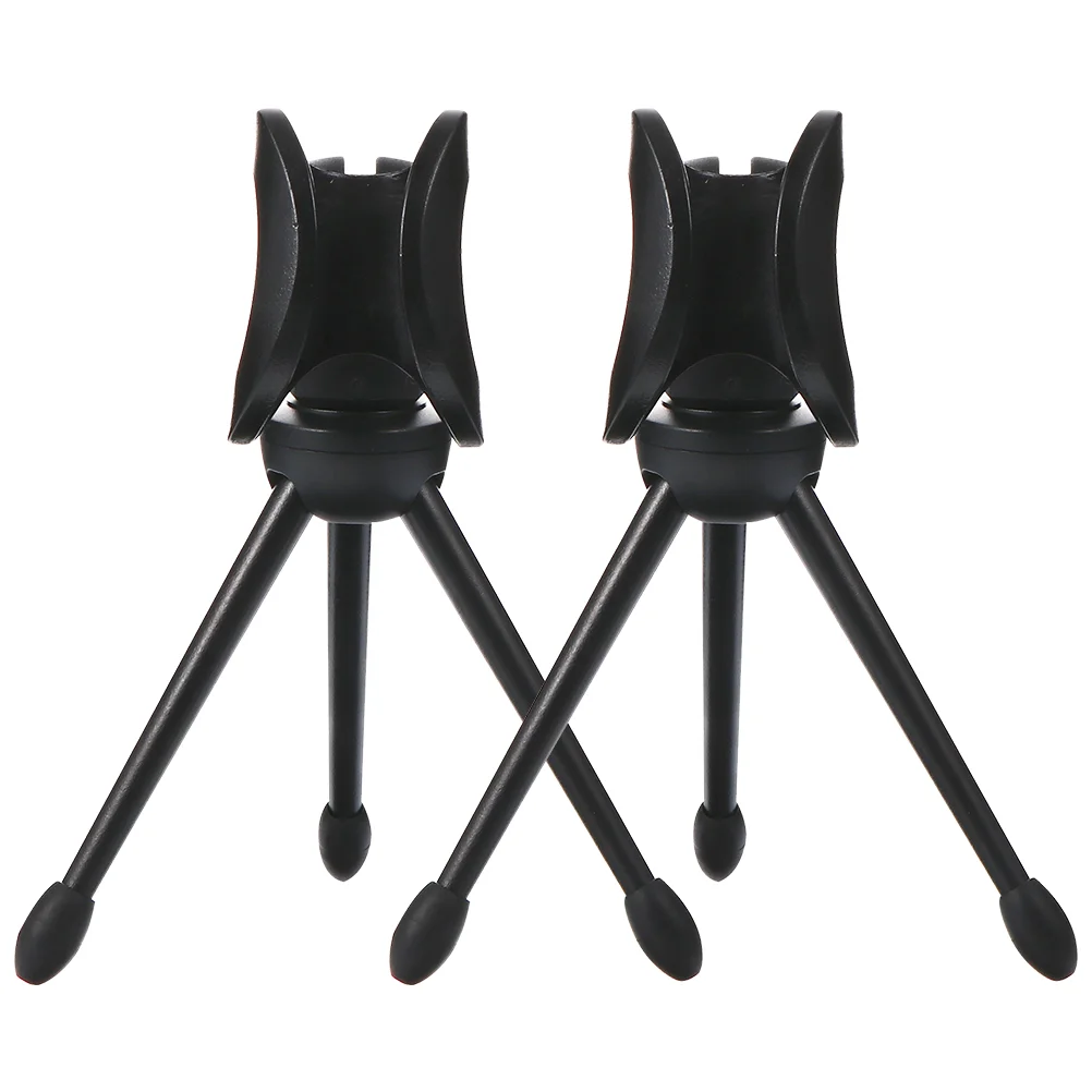 

2 Pcs Tripod Mic Stand Simple Microphone for Desktop Audio Accessory Wireless Microphones Universal Holder