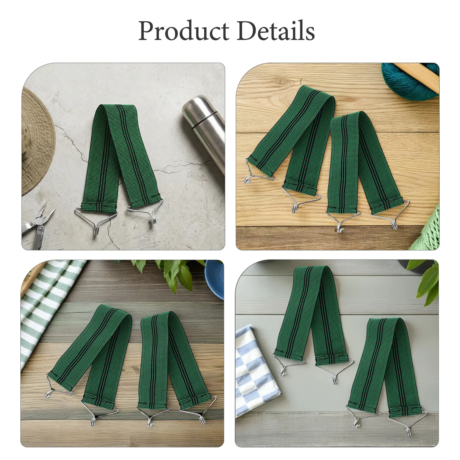 10Pcs Gravity Chair Support Bands Heavy-Duty Non-Sag Seat Retaining Straps for Outdoor Recliners Camping Beach Picnic Portable