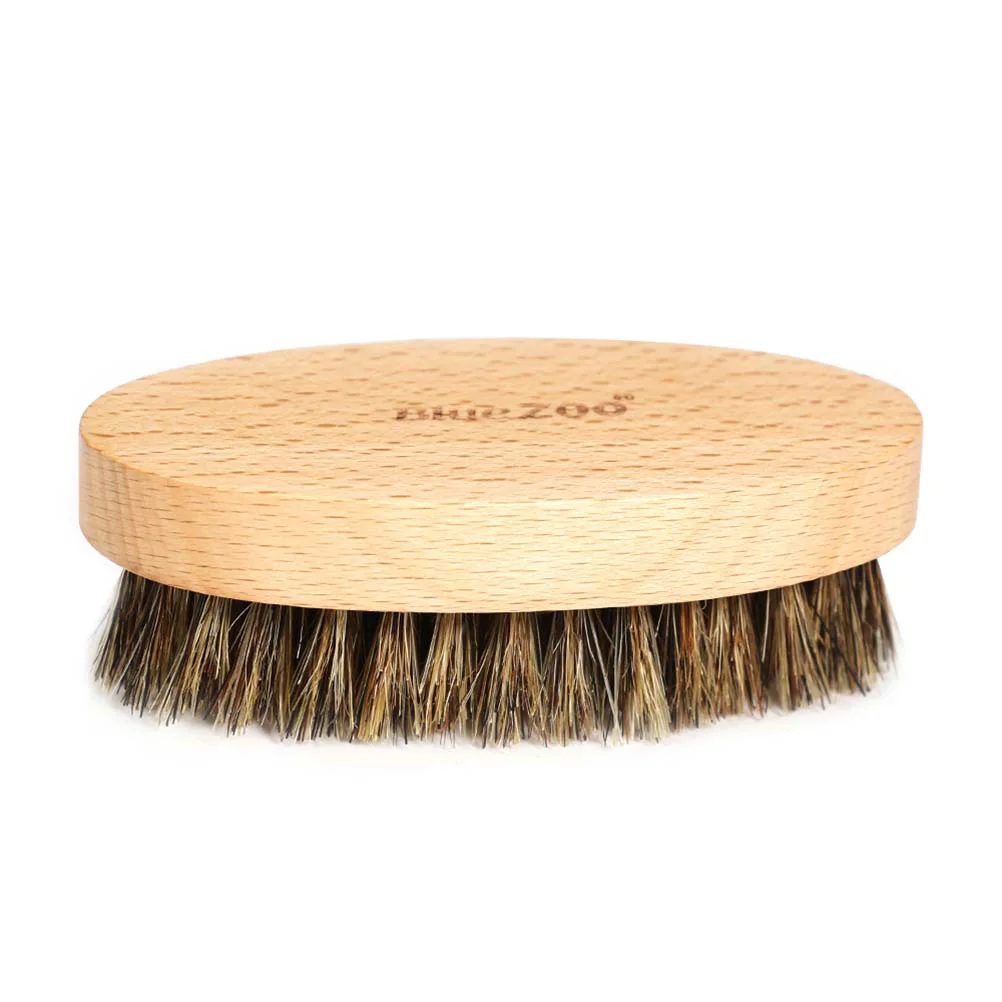 

Oval Boar Bristle Men Beard Mustache Brush with Beech Handle in Natural Primary Color Shaving Brush (85x45x28cm)