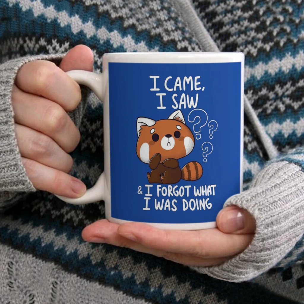 

Forgetful Red PandaCoffee Mug Tea Cup 11oz Coffee Cup Funny Birthday Ceramic Mug Personalized Cup
