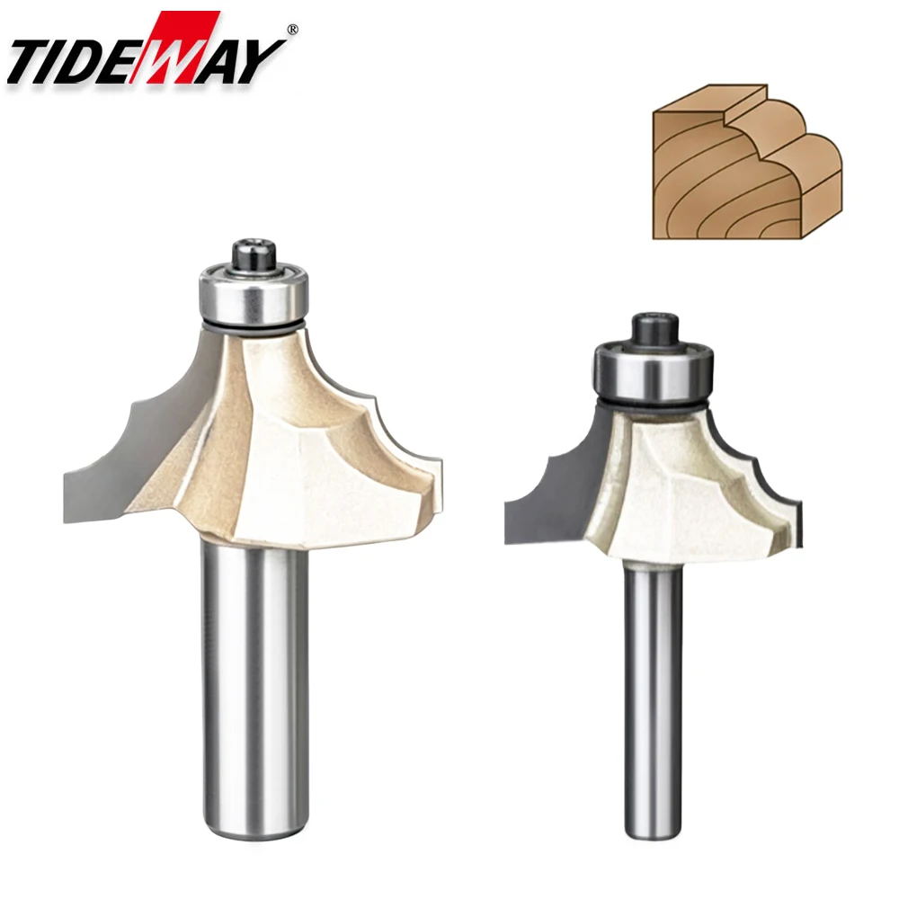Tideway Double Roundover Router Bit Classicial Moulding Bit Edge Forming CNC Milling Cutter For MDF Particle Board