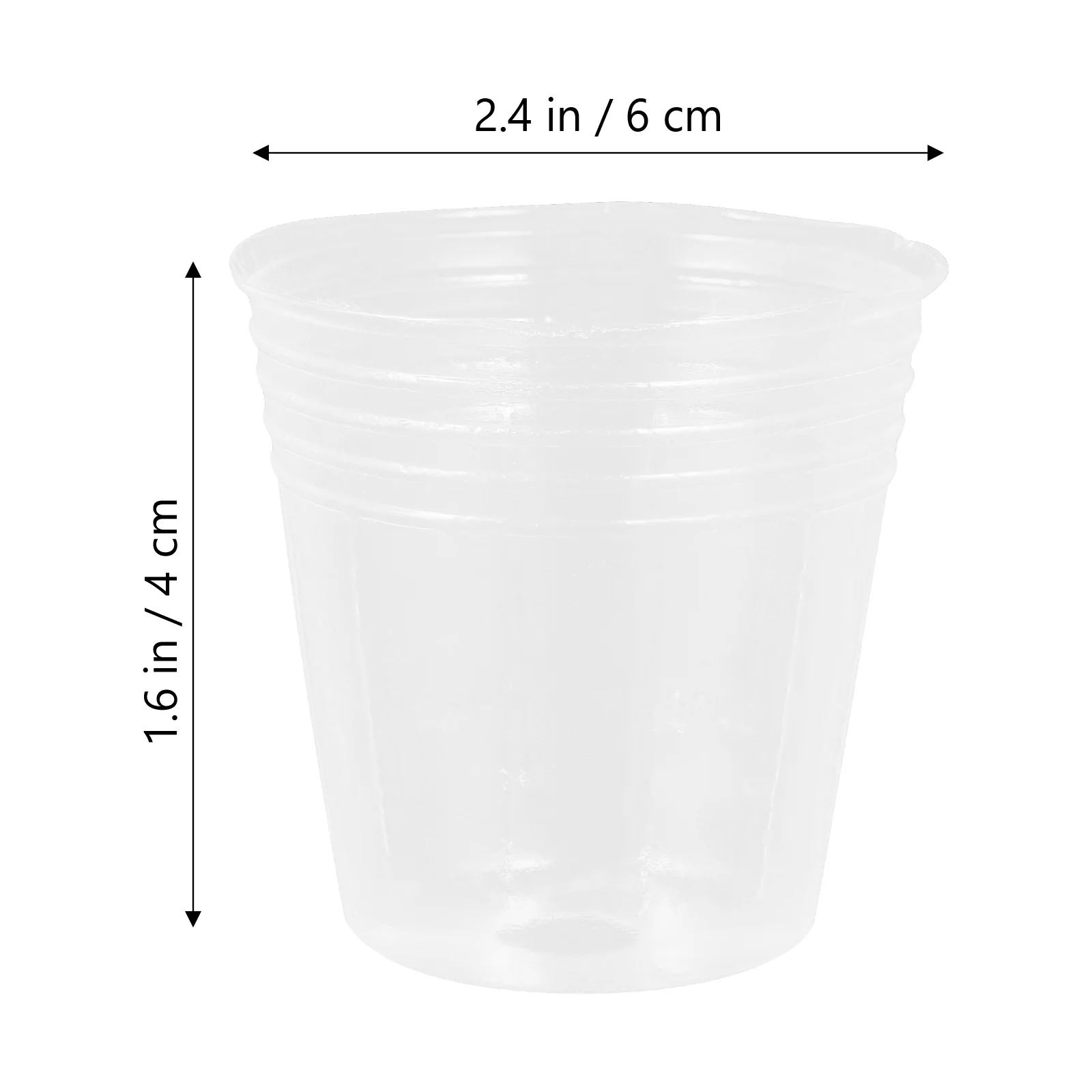 50 Pcs Nursery Cup Clear Pots with Drainage Flower Plant House Plastic Starter Orchid Holes for Plants