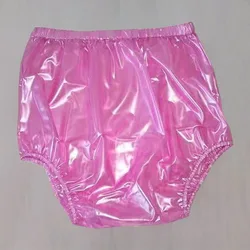 Calzoncillos transparentes de PVC para adultos, bragas de plástico suave, reutilización de entrepierna ancha, incontinencia, Unisex