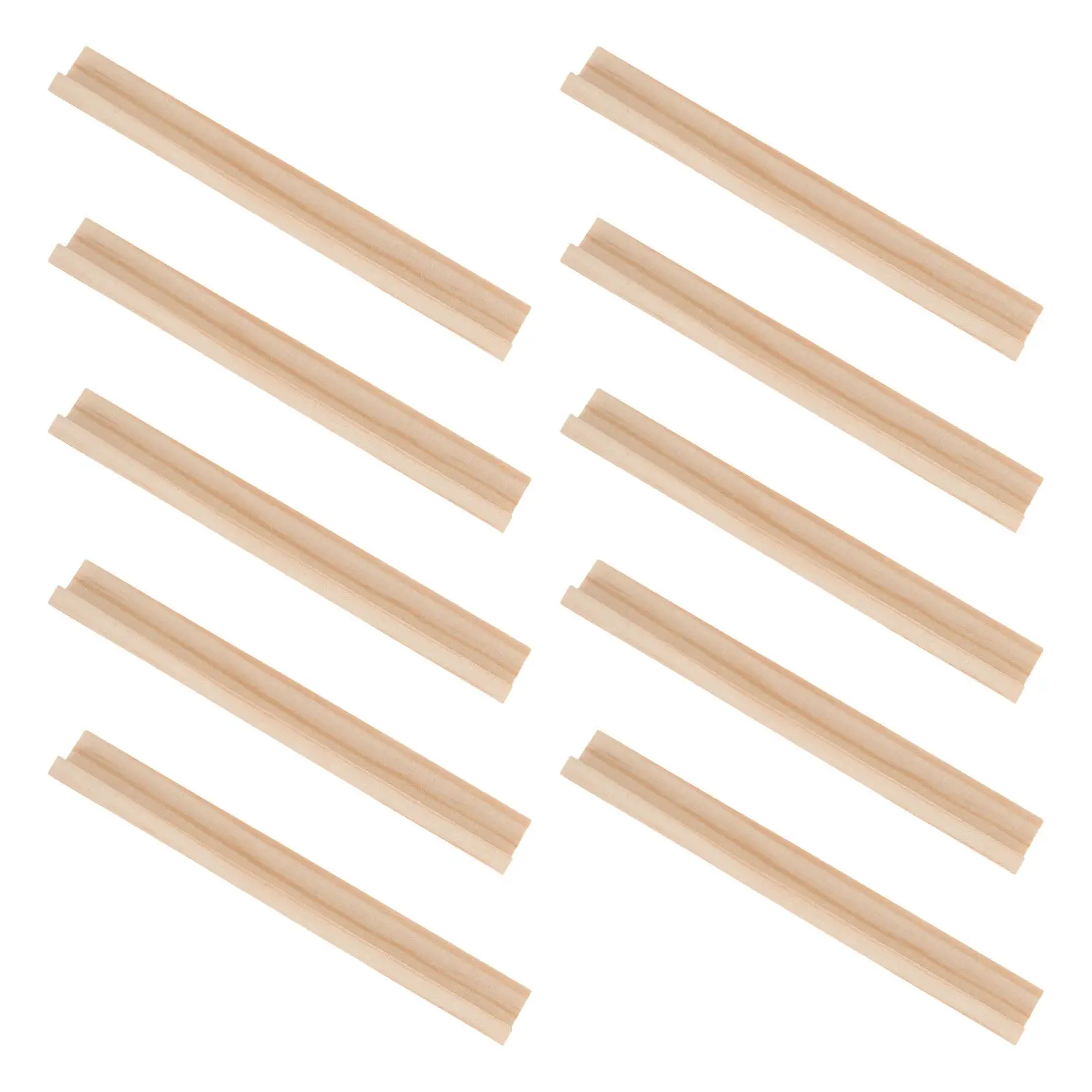 10Pcs Smooth Edge Wooden Domino Holder Tray for Dominoes Tiles Cards Board Game Piece Organizer Rack Tabletop Decor Accessory