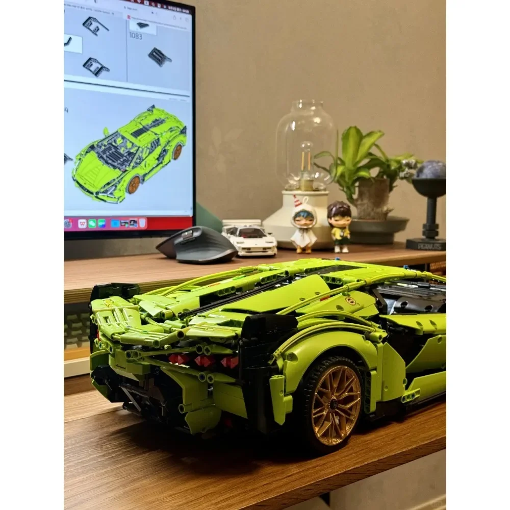 NEW 3696PCS Lamborghinied Building Blocks Technical Car Model Compatible 42115 SIAN Roadster Bricks Boys Toys Gifts