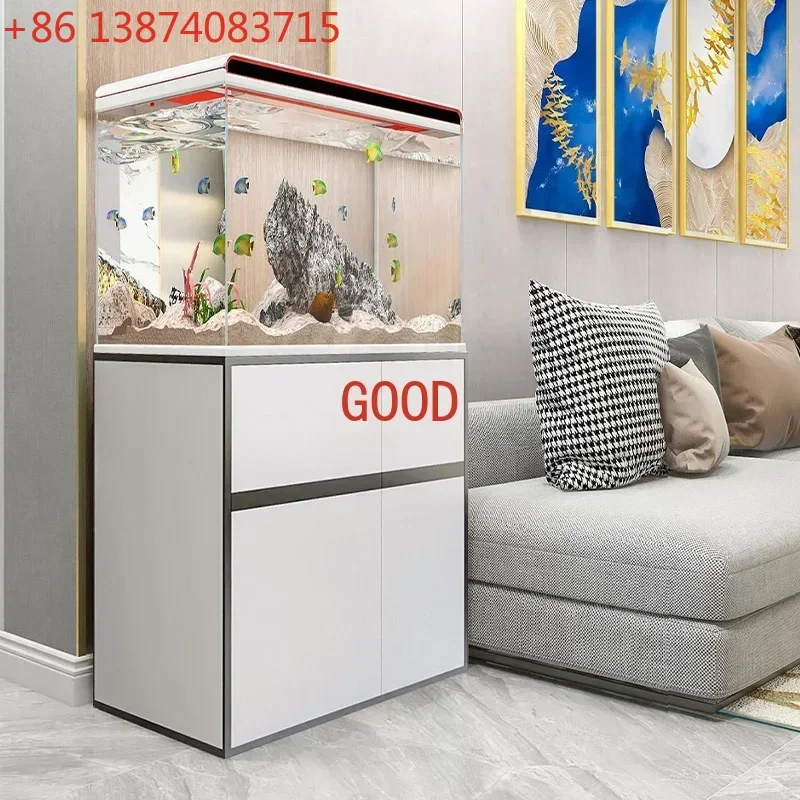 Super White Glass Change Water Ecological Fish Tank Medium Aquarium