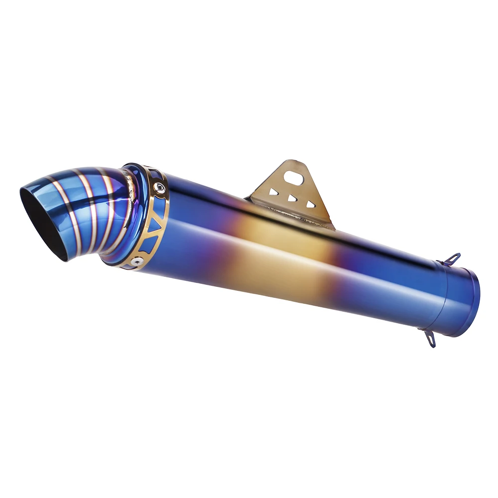 

STLF 51MM Universal Motorcycle Exhaust Muffler Pipe with DB Killer Scooter Exhaust for Fz6 Pcx125 Z125 Ninja250 300SR Msx125