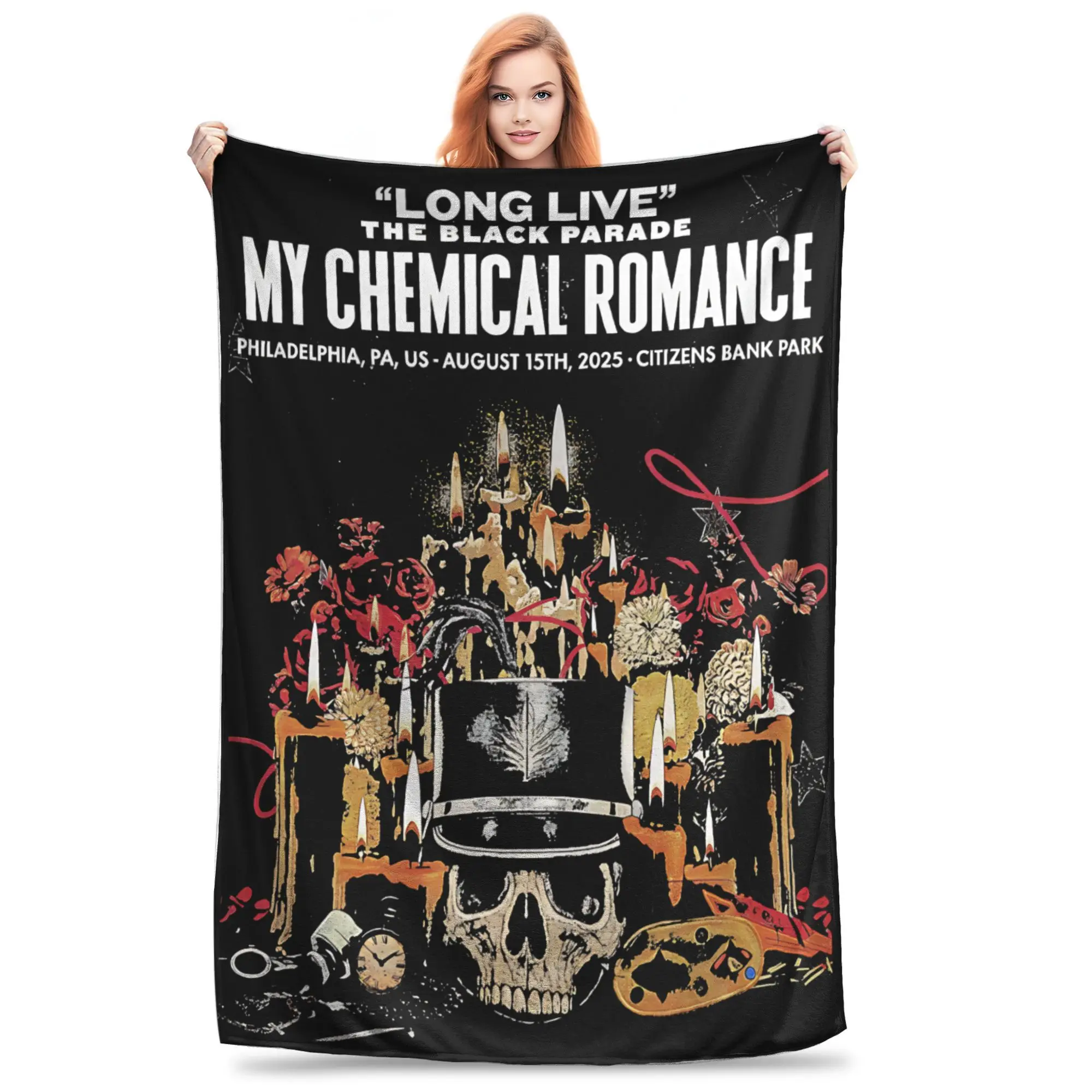 My Chemical Romance Blankets Super Soft Flannel Cute Present  Throw Blankets Bedspreads