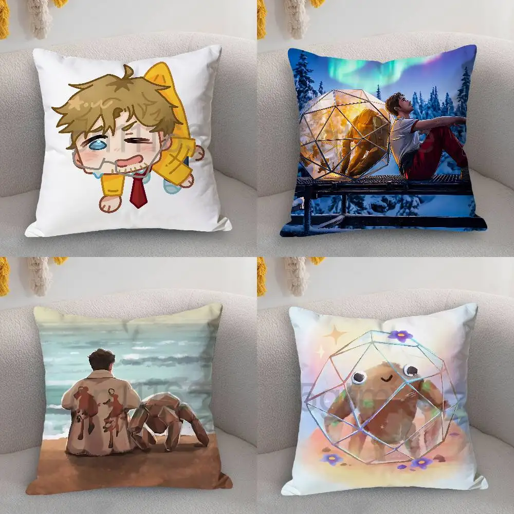 P-Project Hail M-Mary Rocky Grace Pillow Cases for Bedroom Living Room Sofa Home Decor Polyester Cushion Cover with Zipper