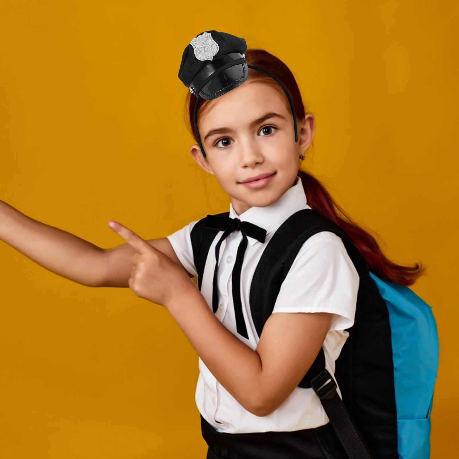 

Набор из 4 ободков для волос с темно-синими шапочками: милый детский головной убор для выступлений, вечеринок, костюмов и повседневной носки. Модный аксессуар для детей.