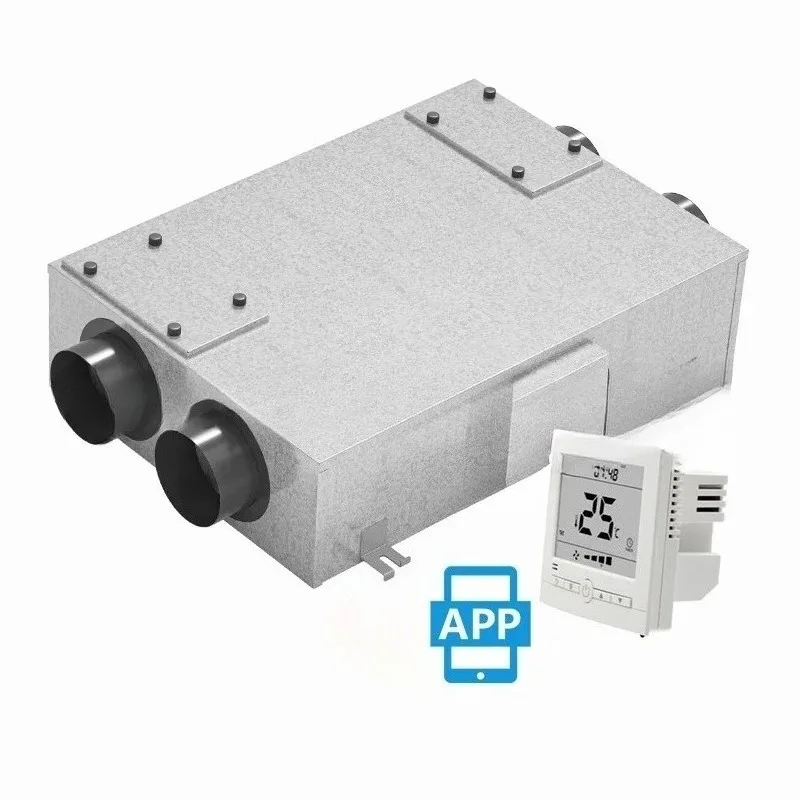 

Double Flow Heat Recovery HRV Ventilation Bypass Function Fresh Air Extraction Air Bidirectional Ventilation System
