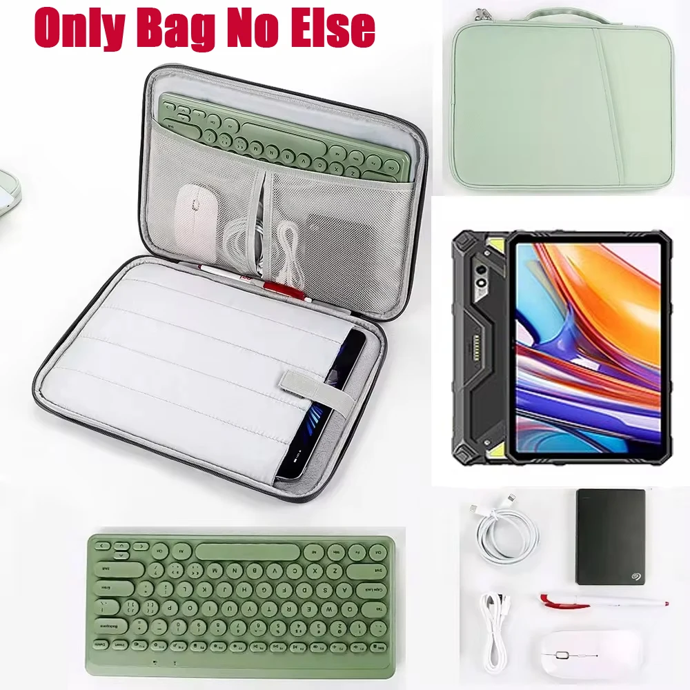 Universal Tablet Storage Bag for Ulefone Armor Pad 3 Pro 2 Waterproof Sleeve Anti Drop Zip Pouch Handle Carry Case Bumper