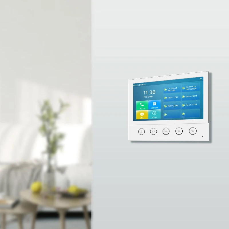 SIP-Estación interior de vídeo intercomunicador, Monitor de escritorio, montaje en pared, visor VoIP, tableta para apartamento y oficina