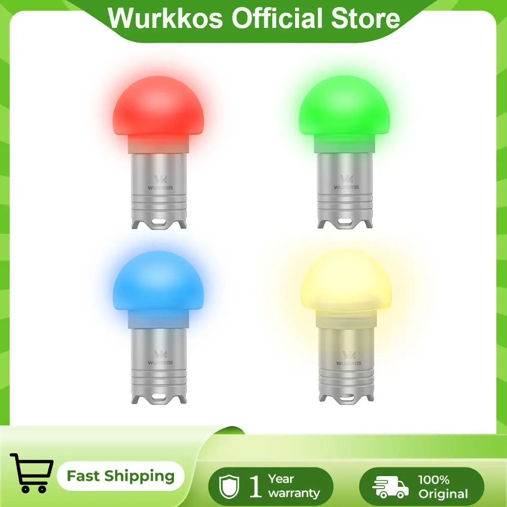 Wurkkos DL04 Mini 100m Underwater Signal Light 3000K, EDC Outdoor Night Running/Dog Walking Keychain, New 2026