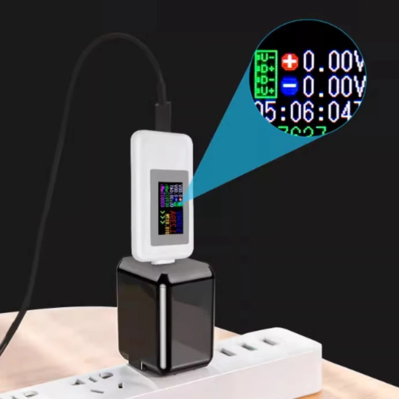 Type-C Tester DC Digital Voltmeter Current Voltage Meter Amp Volt Ammeter Detector Power Bank Charger Indicator