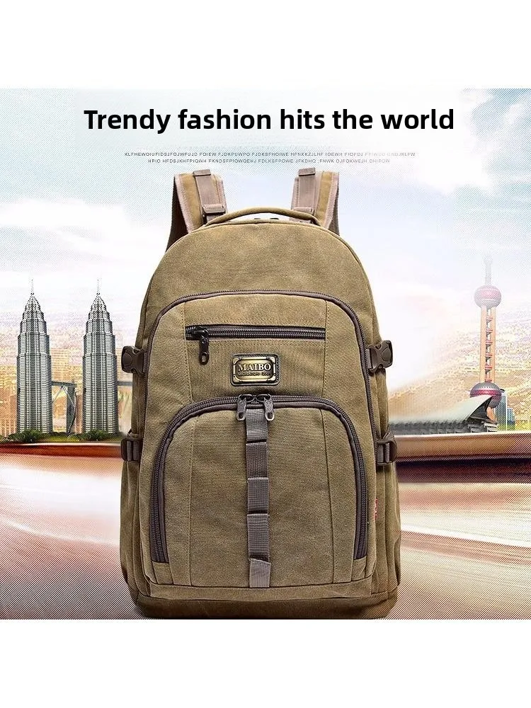 

2026 New Large Capaci Canvas Bapa Men's Casual Travel Outdoor oulder Bag for Middle School Students And College