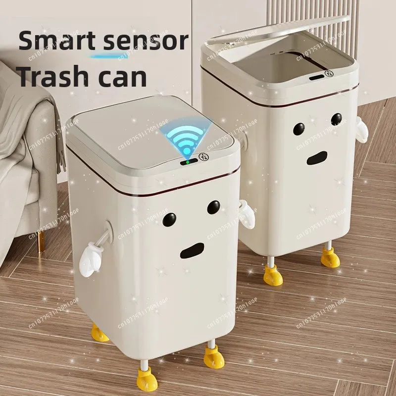 Smart Sensor Trash Can for Home Use, New High-Value Design for Living Room, Bedroom, Kitchen, and Bathroom, Large Size