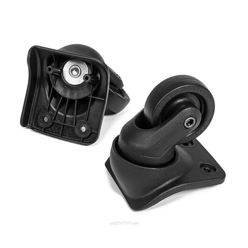 X5XA Suitcase Replacement Wheel Set with 4 Black Corner-Style Wheel Assemblies, Secured Construction, and Multi-Directional