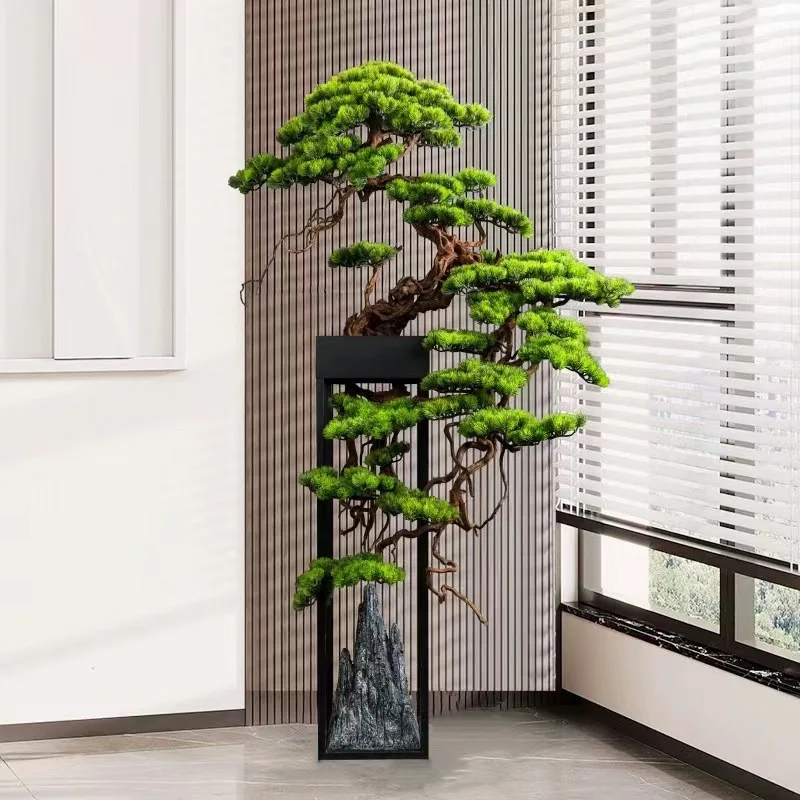 Welcome pine living room office ornament fake tree hotel entrance