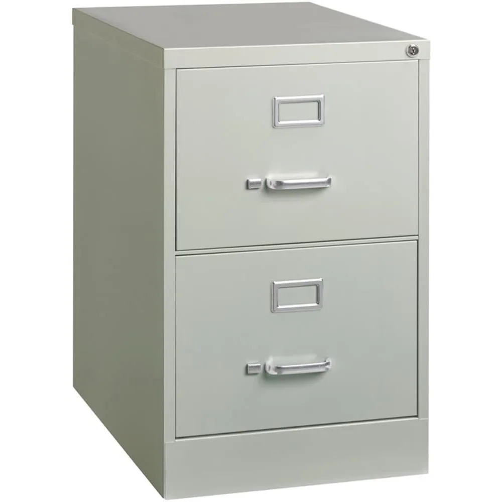 

2 Drawers 28.38" Vertical Light Gray Metal Filing Cabinet Lockable Pre-Assembled Stationary Legal Size for Home, Office