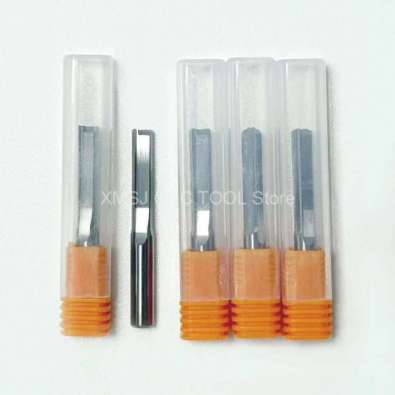 

10 шт. 3,175/4/5/6/8 мм две фрезы с прямыми пазами, фреза с ЧПУ, два размера, режущие инструменты, фреза, обработка древесины, концевая фреза