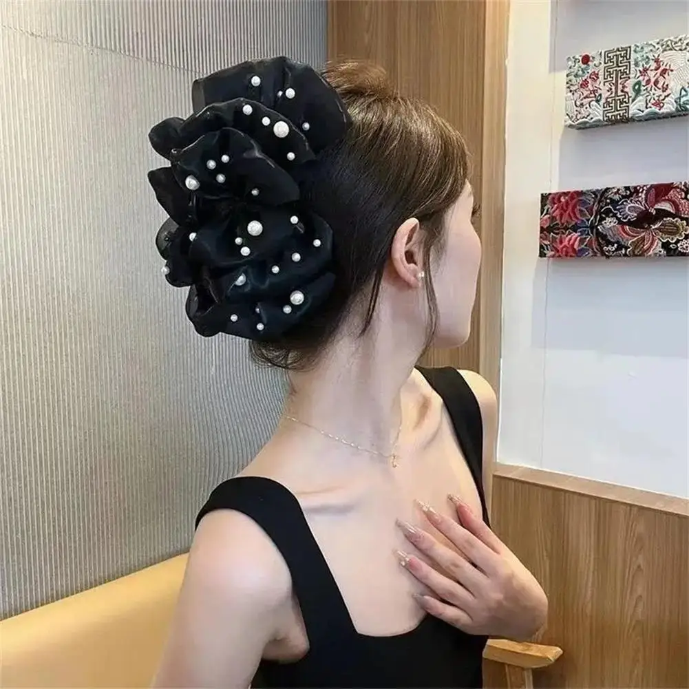 Large Bow Mesh Hairpin Summer Sweet Elegant Women Hair Claw Clips Princess Headdress Fashion Grab Clip Female Hair Accessories