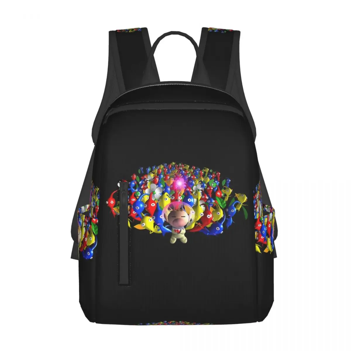 ピクミン-バックパック-デイパック-大容量-子供用ブックバッグ-スクールバッグ-ショルダーバッグ-メンズ-レディース