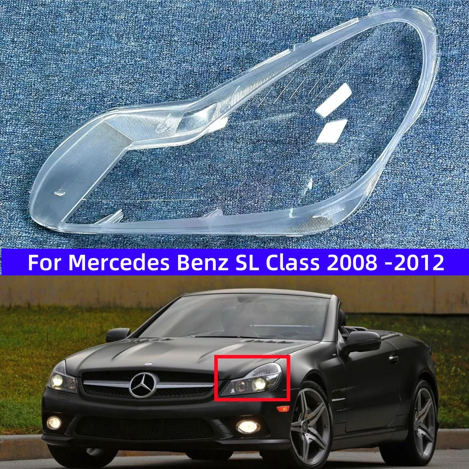For Mercedes Benz SL Class 2008 to 2012 Accessory Cars Glass Headlight Replace The Original Lampshade