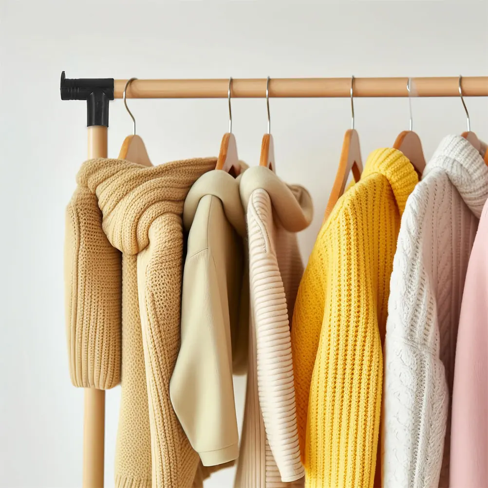 

12 Pcs Fall to The Ground Clothes Rack Accessories Clothing Plastic Telescopic Garment Joints