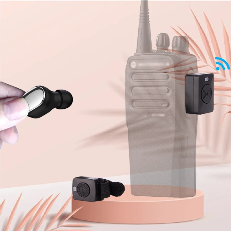 

Walkie Talkie Bluetooth Headset Mini Earphone Small Earpiece Wireless BT Headphones For 2 Pin Motorola GP300 308 CP88 100 CT150
